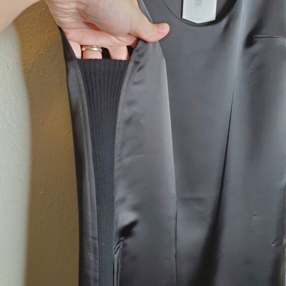 T Alexander Wang Satin Cocktail Dress Black Size 2 Minimalist Modern Artsy Chic - Picture 6 of 13